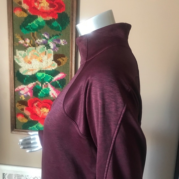 Under Armour ColdGear Women’s Medium Full Zip Fleece Jacket Mock Neck Red - Picture 6 of 16